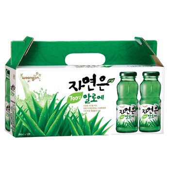 웅진 자연은 병음료 180ml x 12병 - 알로에음료