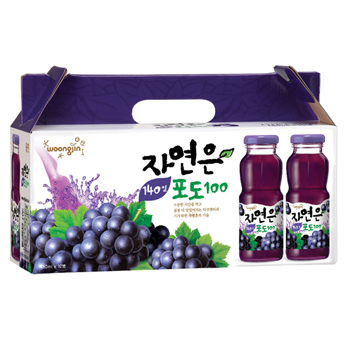 웅진 자연은 병음료 180ml x 12병 - 포도음료