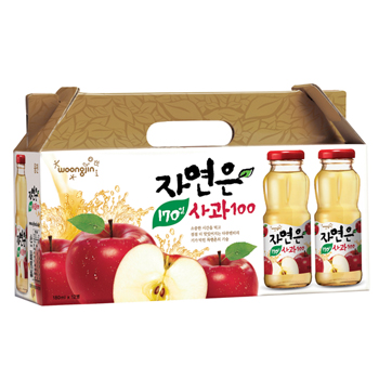 웅진 자연은 병음료 180ml x 12병 - 사과음료