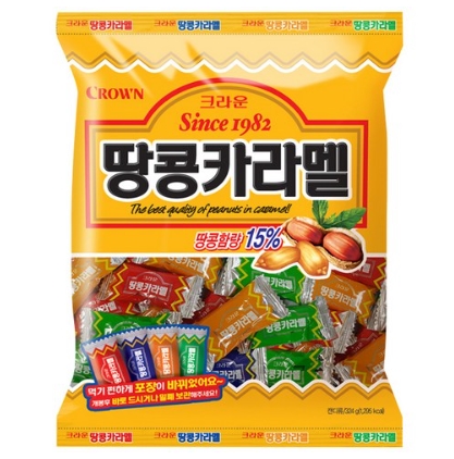 크라운 땅콩카라멜 324g