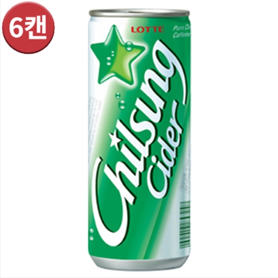 롯데칠성 칠성사이다 250ml x 6캔
