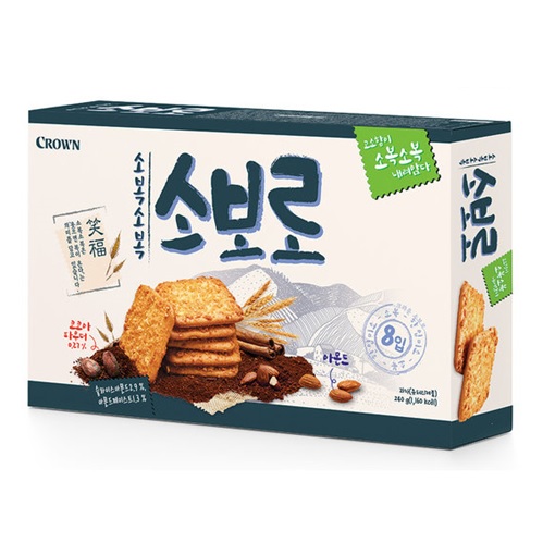 크라운 소복소복 소보로 비스킷 240g