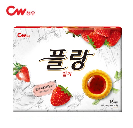 청우 플랑 딸기 타르트쿠키 160g + 10%중량up