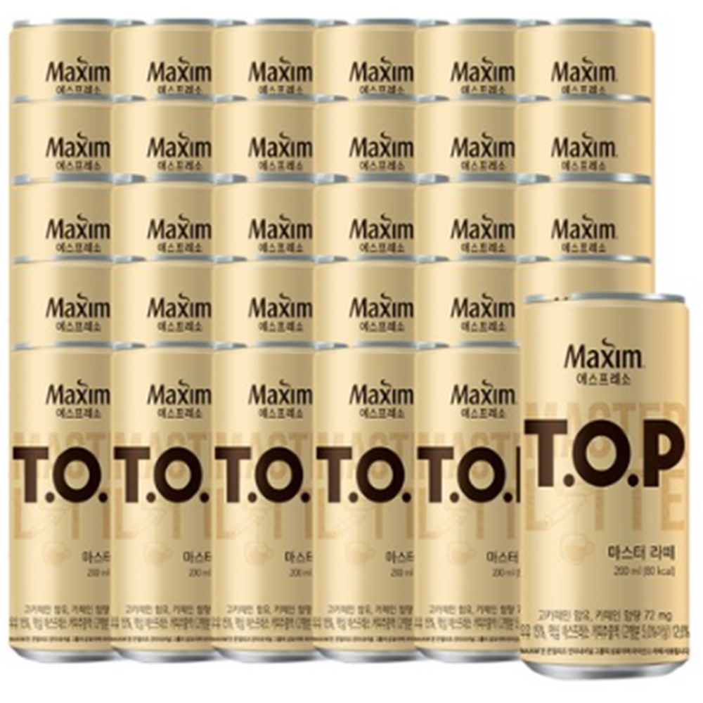 TOP  마스터 라떼 200ml x 36캔 [박스]