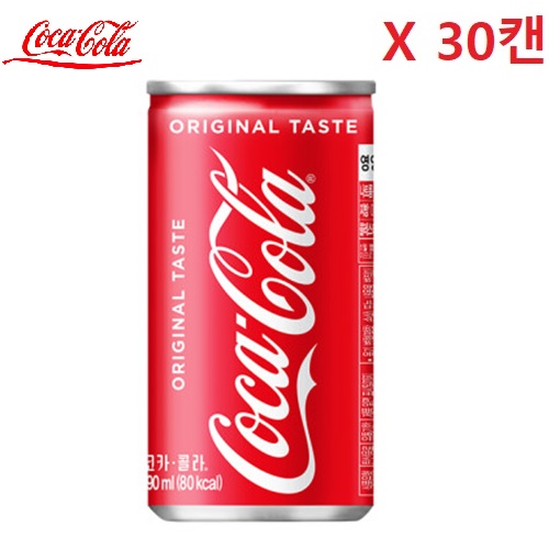 코카콜라  오리지날 190ml x 30캔 [박스-소단량]