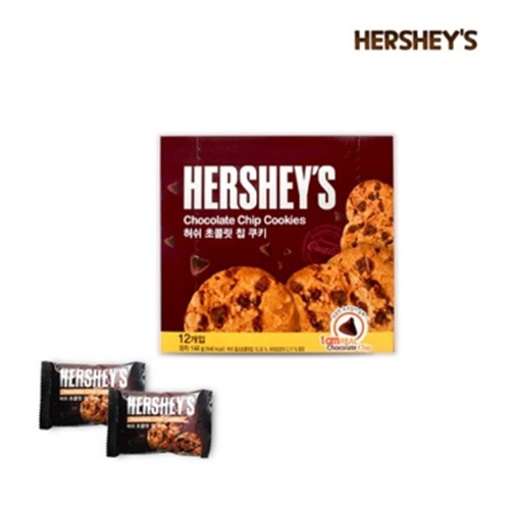 허쉬 초콜릿칩 쿠키 144g (12g x 12개입)