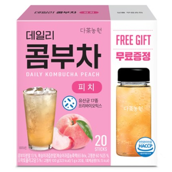 다농원 데일리 콤부차 피치 20T + 물병증정