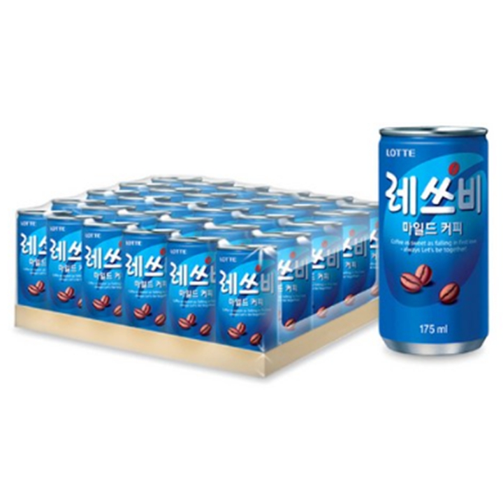 롯데칠성 레쓰비 마일드 캔커피 175ml x 30캔 [박스]