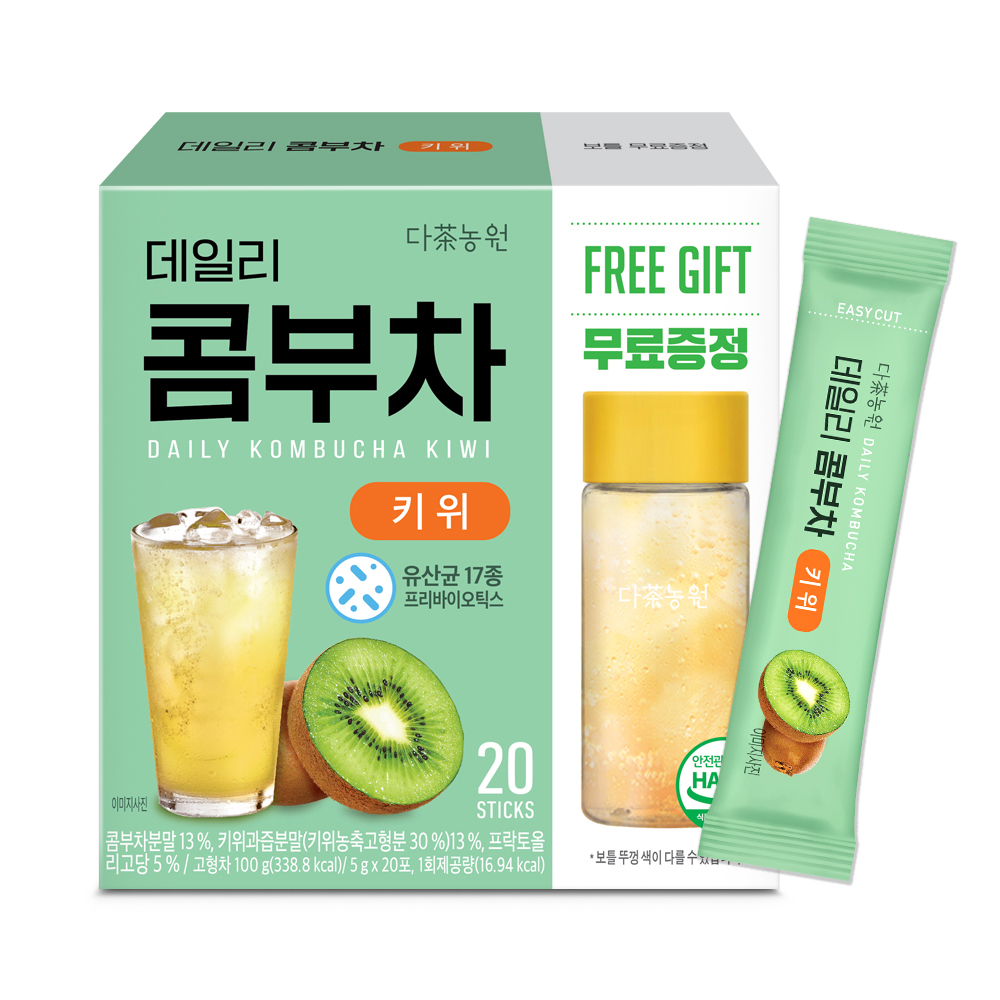 다농원 데일리 콤부차 키위 20T + 물병증정
