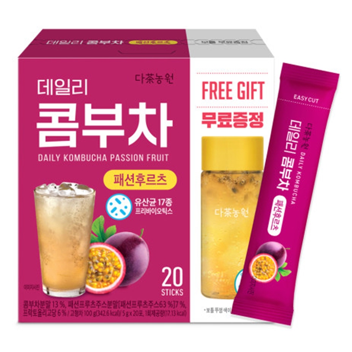 다농원 데일리 콤부차 패션후르츠 20T + 물병증정