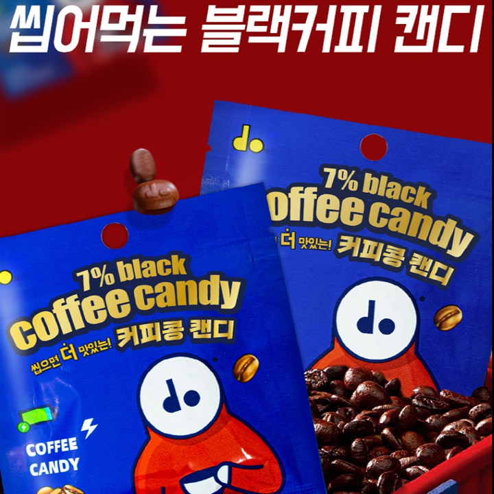 디오 씹어먹는 블랙커피캔디 커피콩캔디 180g(15g x 12봉)