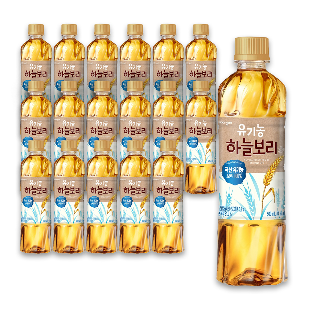 웅진 유기농 하늘보리 500ml x 24페트 [박스]