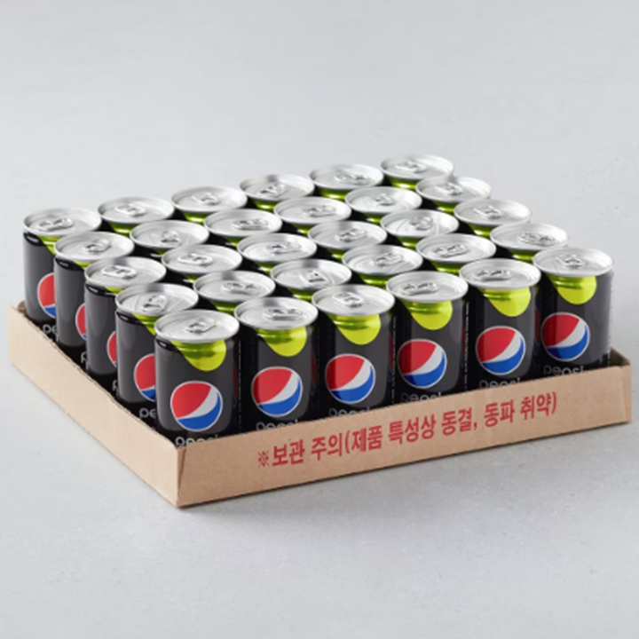 펩시 콜라 제로슈가 라임향 190ml x 30캔 [박스-소단량]