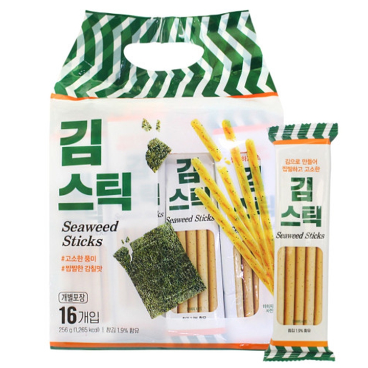 [키즈웰] 김스틱 과자 256g (16개입)