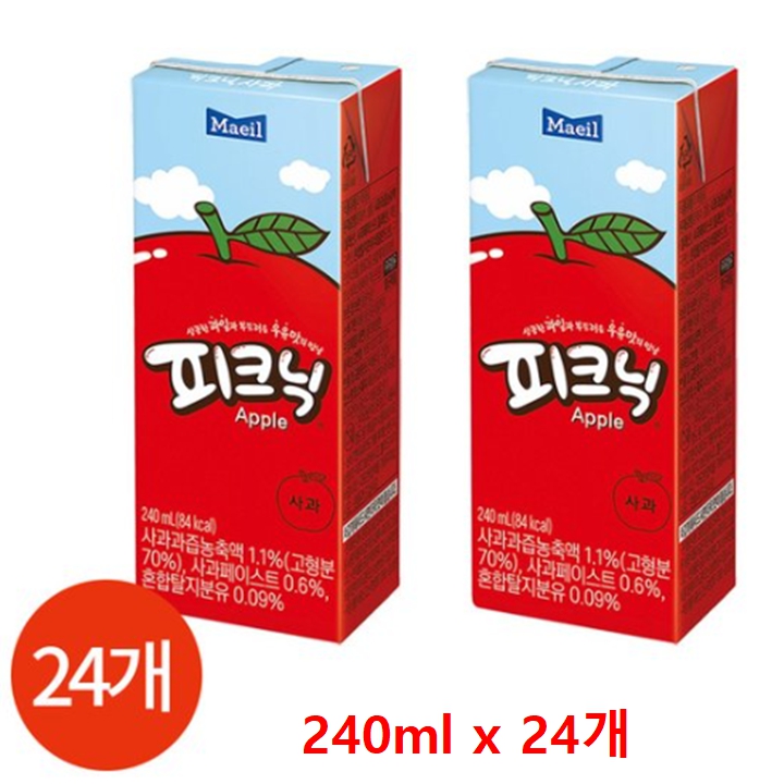 매일 피크닉 사과 240ml x 24팩 [박스]