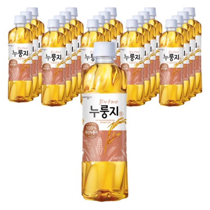 웅진 맑게 우려낸 누룽지차 500ml x 20개 (국산누룽지) [박스]