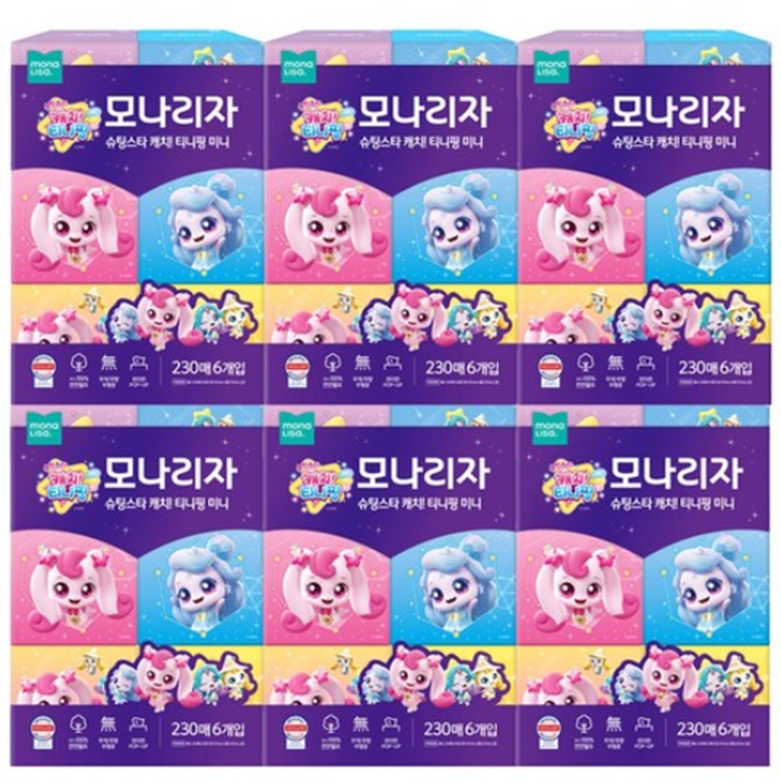 모나리자 캐치 티니핑 미용티슈 230매 x 36개입 [박스]