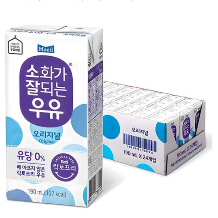 매일 소화가 잘되는 우유 오리지널 24팩
