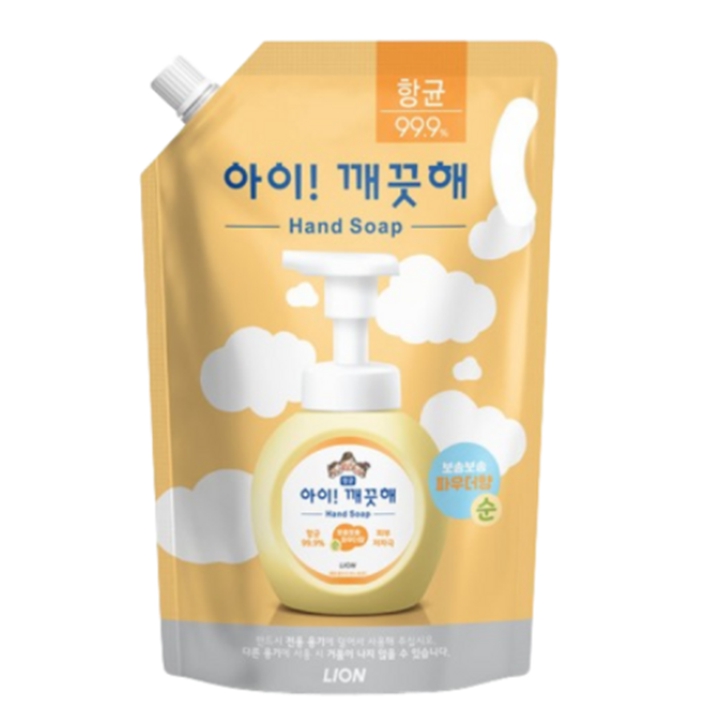 아이깨끗해 핸드워시 순 파우더향 리필 1.8L 파우치