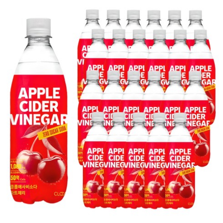 할인 (소비기한 2026.10.13) 클룹 애사비소다 타트체리 탄산음료 500ml x 24개 [박스]
