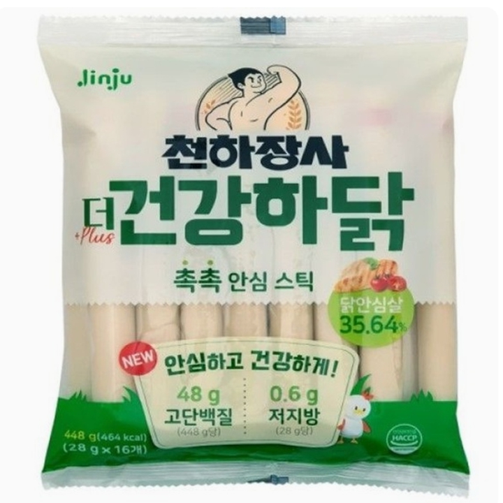 천하장사 더 건강하닭 오리지날 소시지 448g