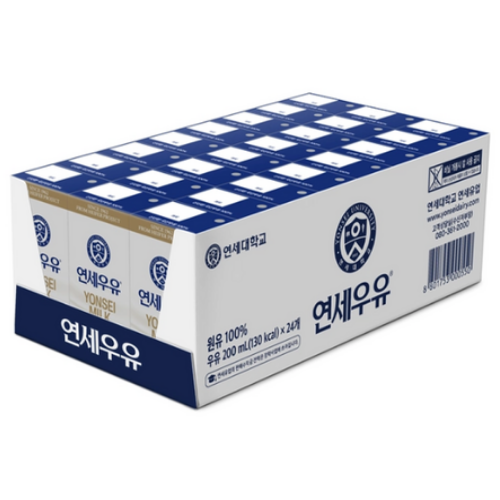 연세우유 멸균우유 슬림 200ml x 24팩