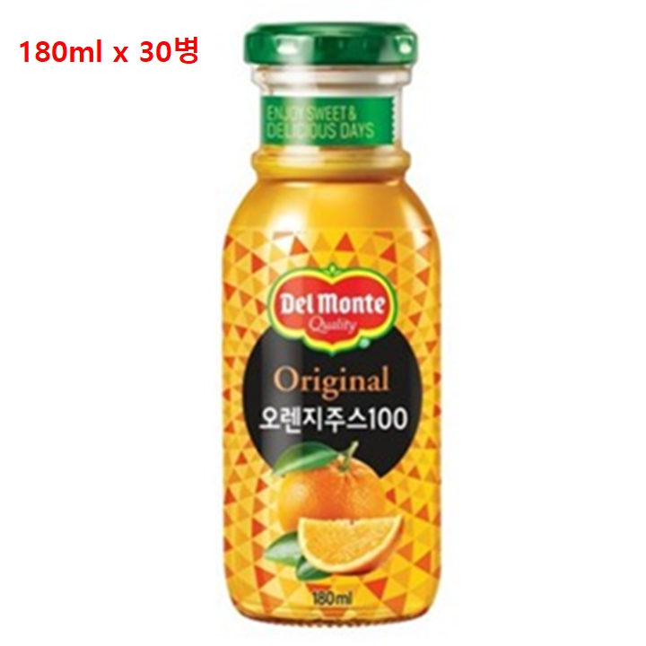 델몬트 오렌지주스 병 180ml x 30병 [박스]