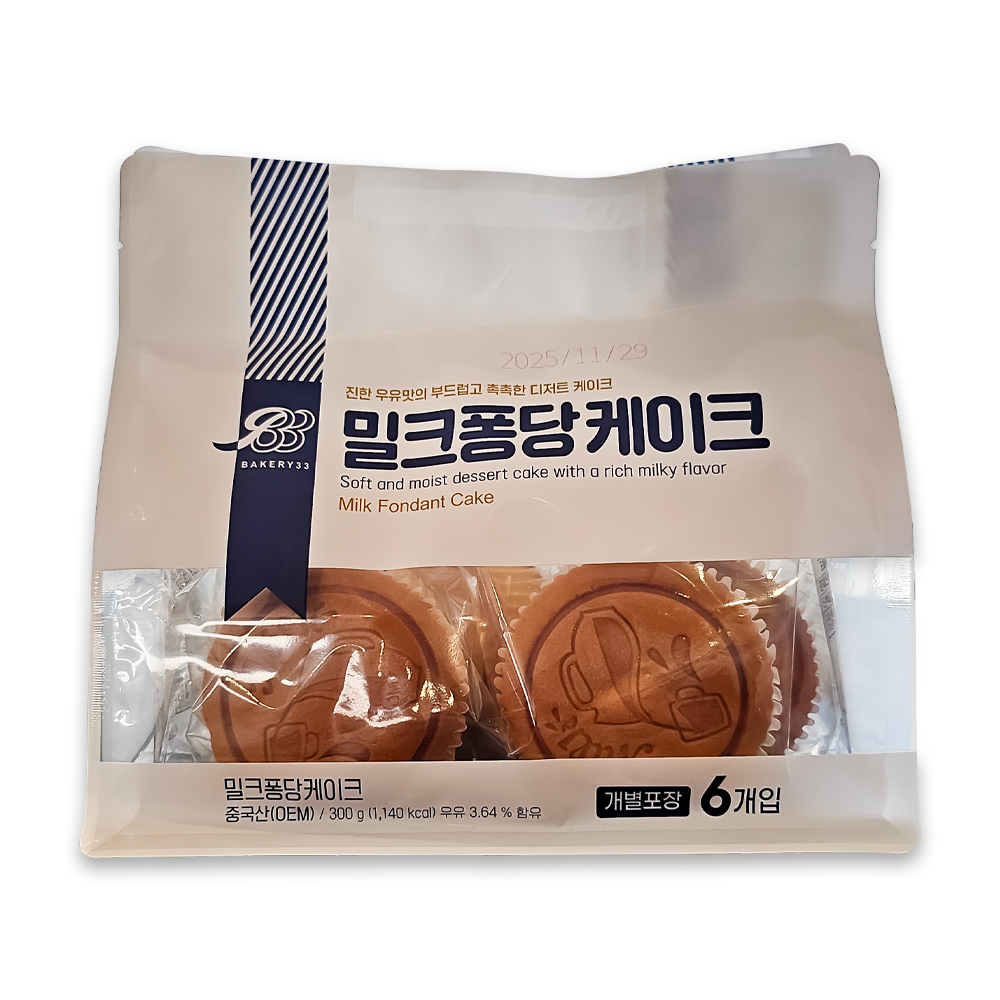 밀크 퐁당케이크 6개입 300g