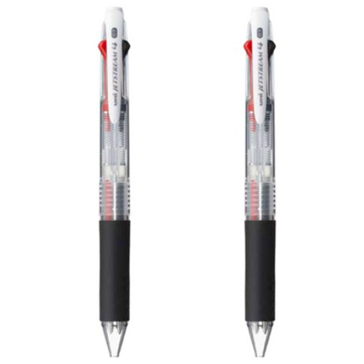 uni 유니 제트스트림 4색볼펜 (0.7mm) 투명컬러 2개입