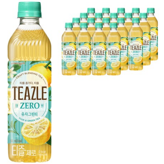 티즐 제로 유자그린티 500ml x 24페트 [박스]