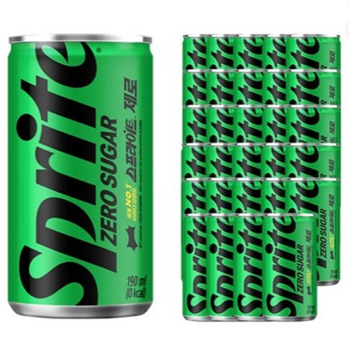 코카콜라 스프라이트 제로 zero 190ml x 30캔 [박스-소단량]