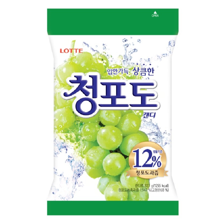 롯데 청포도 캔디 323g
