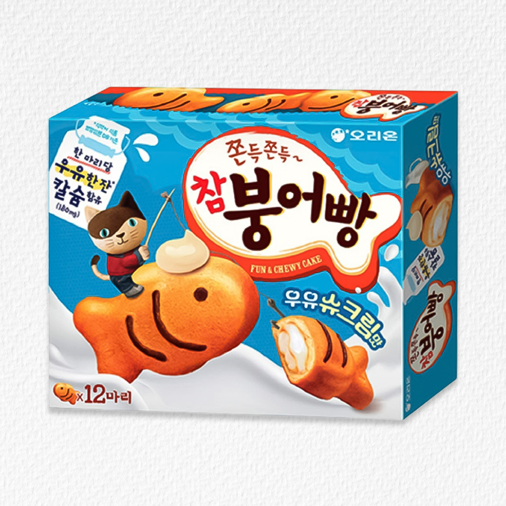 오리온 참붕어빵 우유슈크림맛 348g 12마리 (대용량)