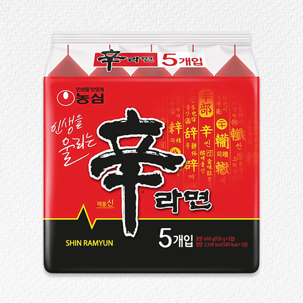 농심 신라면 봉지 120g x 5입