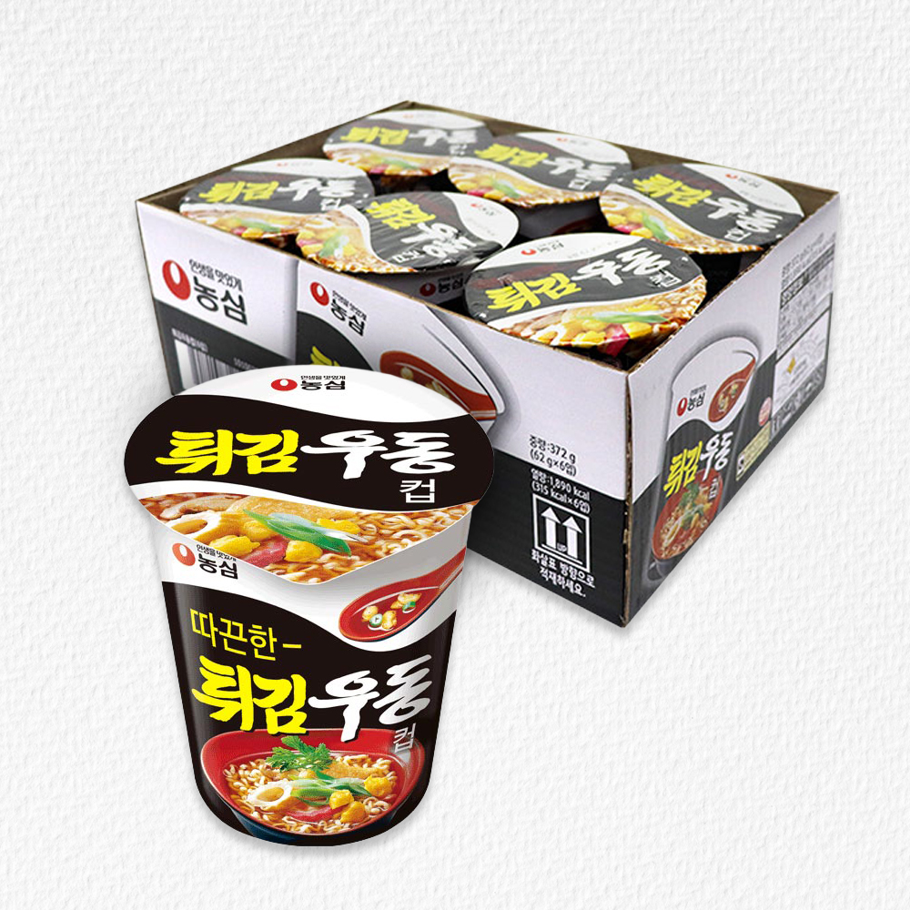 농심  튀김우동 컵라면 小 62g*6개 (소용량)