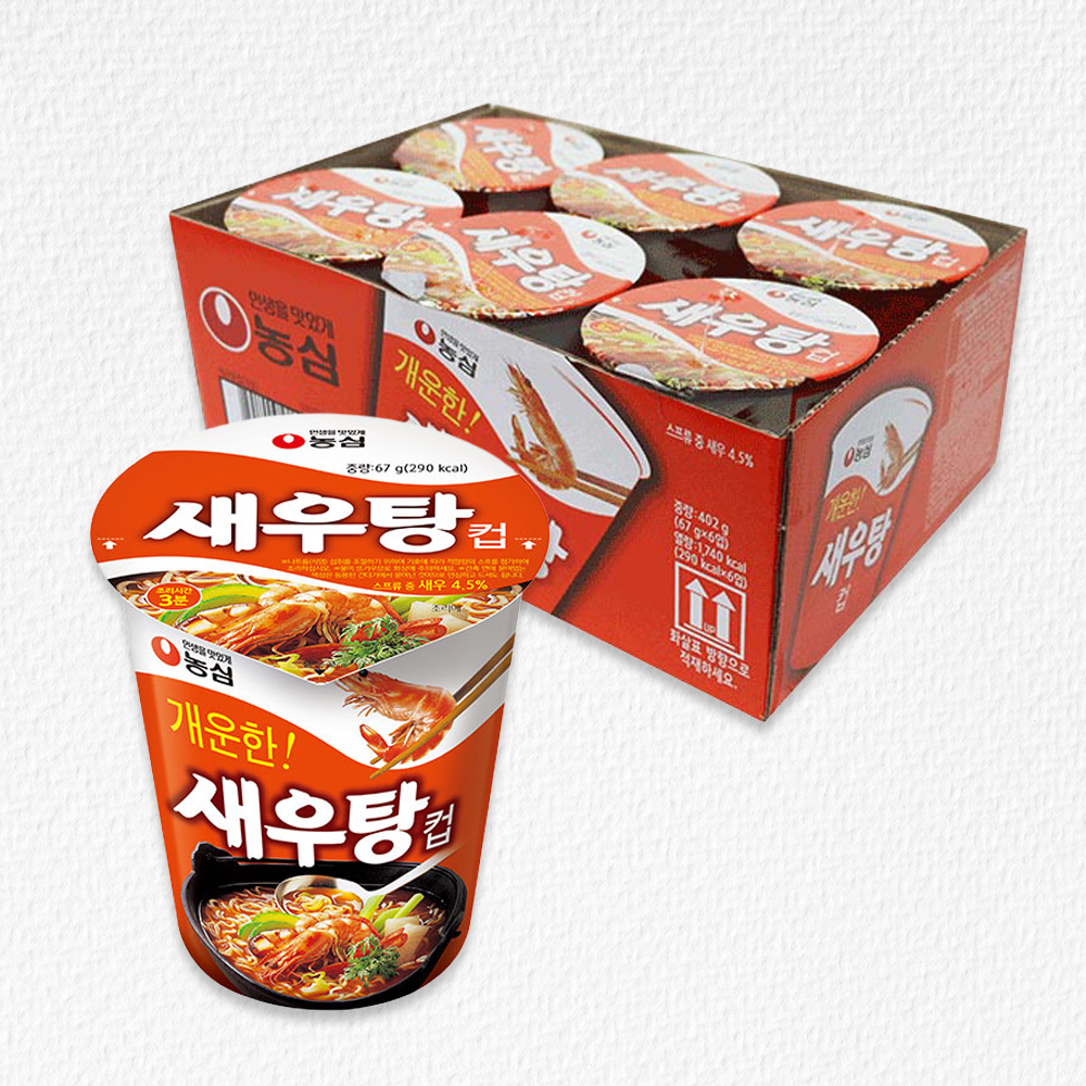 농심  새우탕 컵라면 小 67g*6개입(소용량)