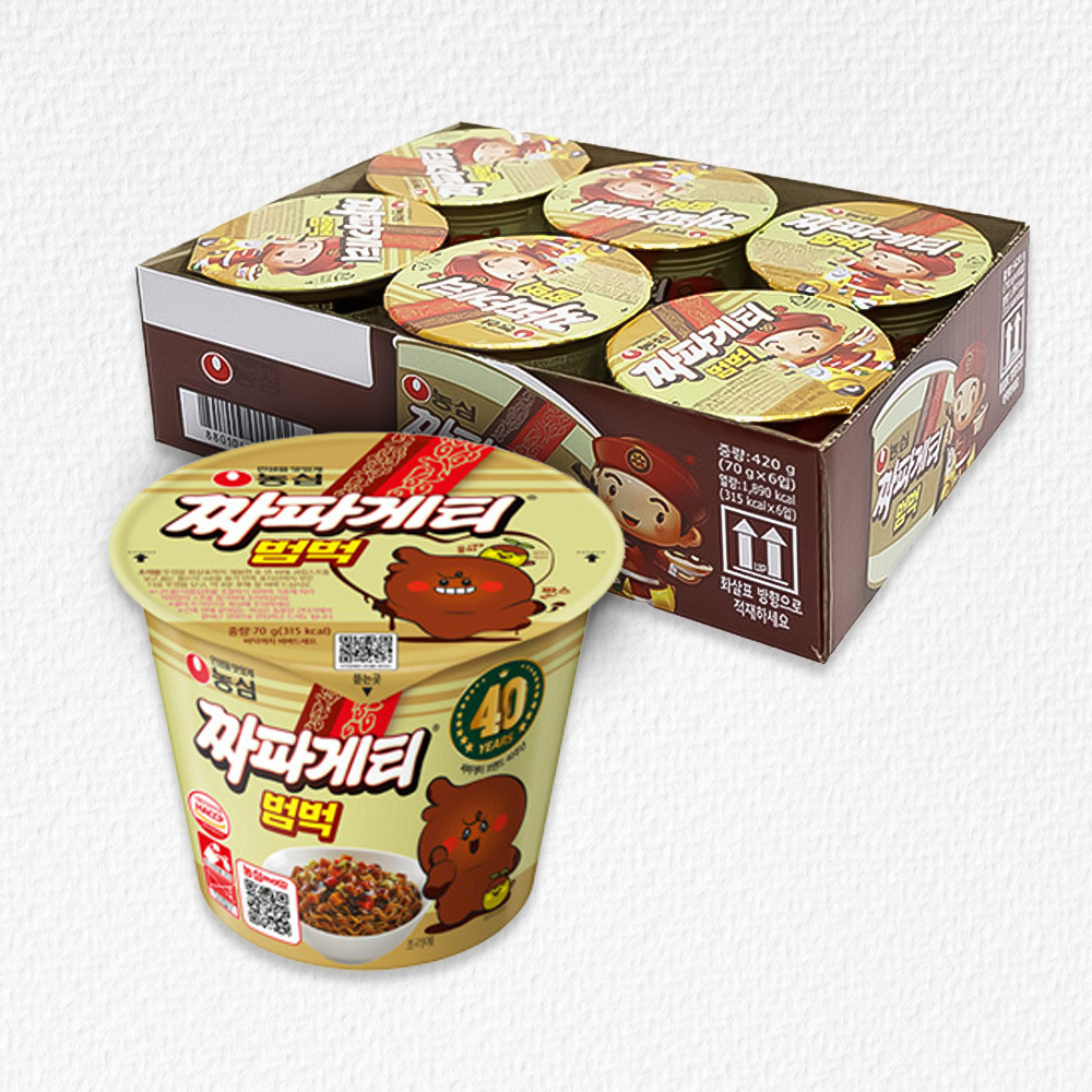 농심  짜파게티 짜장범벅 컵라면 小 70g*6개 (소용량)