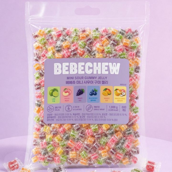 BEBECHEW 베베츄 미니 사우어 구미 젤리 1,000g