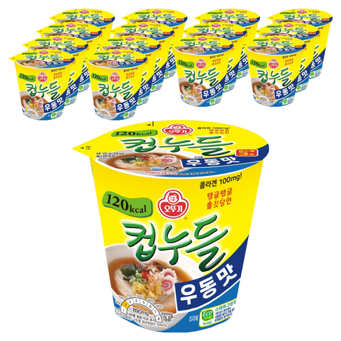 오뚜기 컵누들 우동맛 컵라면 소컵 15개입