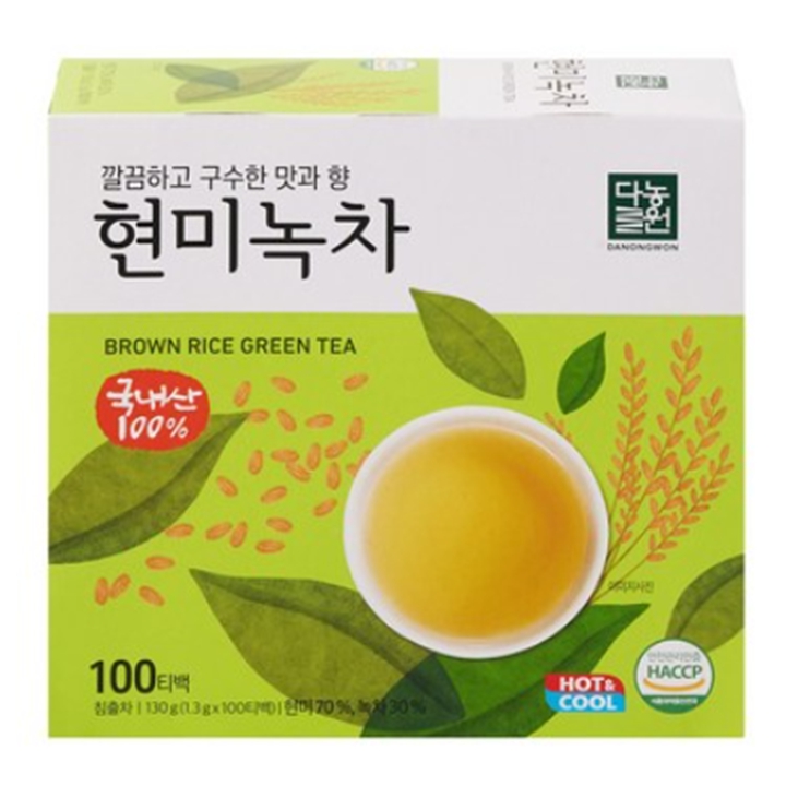 다농원 깔끔하고 구수한 맛과향 현미녹차 100T